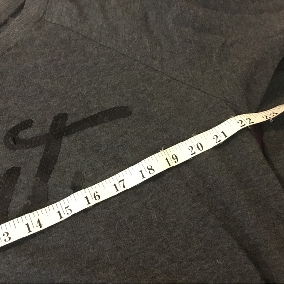 Charlotte Russe Adorable Grey & Black Sequin Long Sleeve Top - Picture 9 of 13